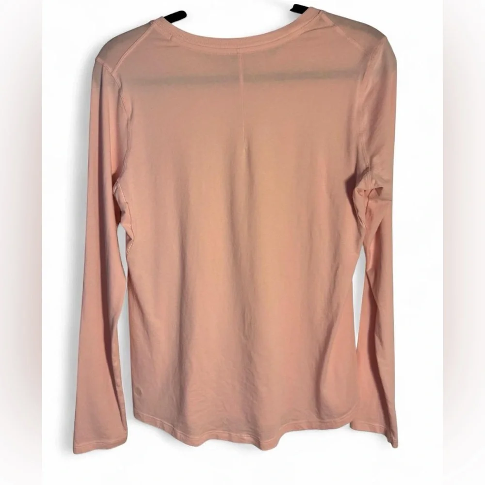 Lululemon Pink Long Sleeve Crewneck Tee Shirt Size M Soft Cotton Athleisure